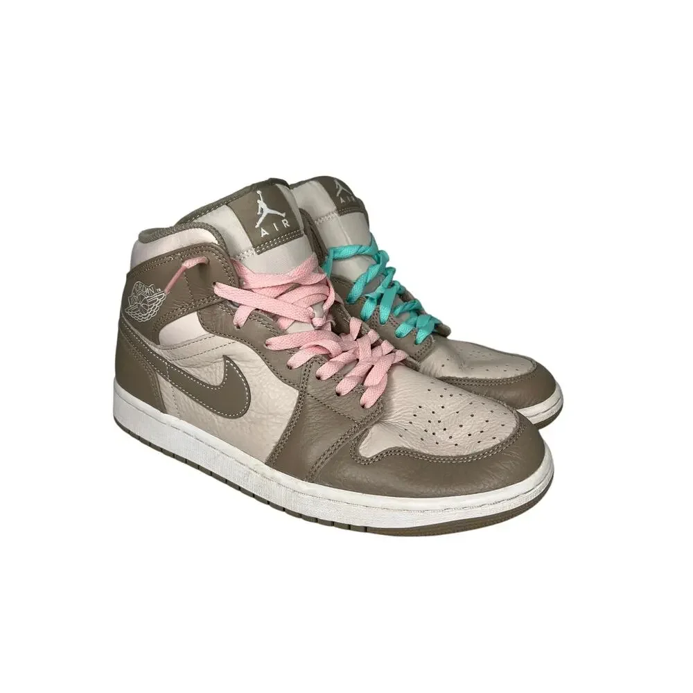 Nike Air Jordan 1 Mid BG Legend Light Brown Tan Khaki Cream Size Mens 10
